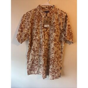 PATAGONIA Mens Large Back Step Button Up Shirt - Hemp + Organic Cotton Floral